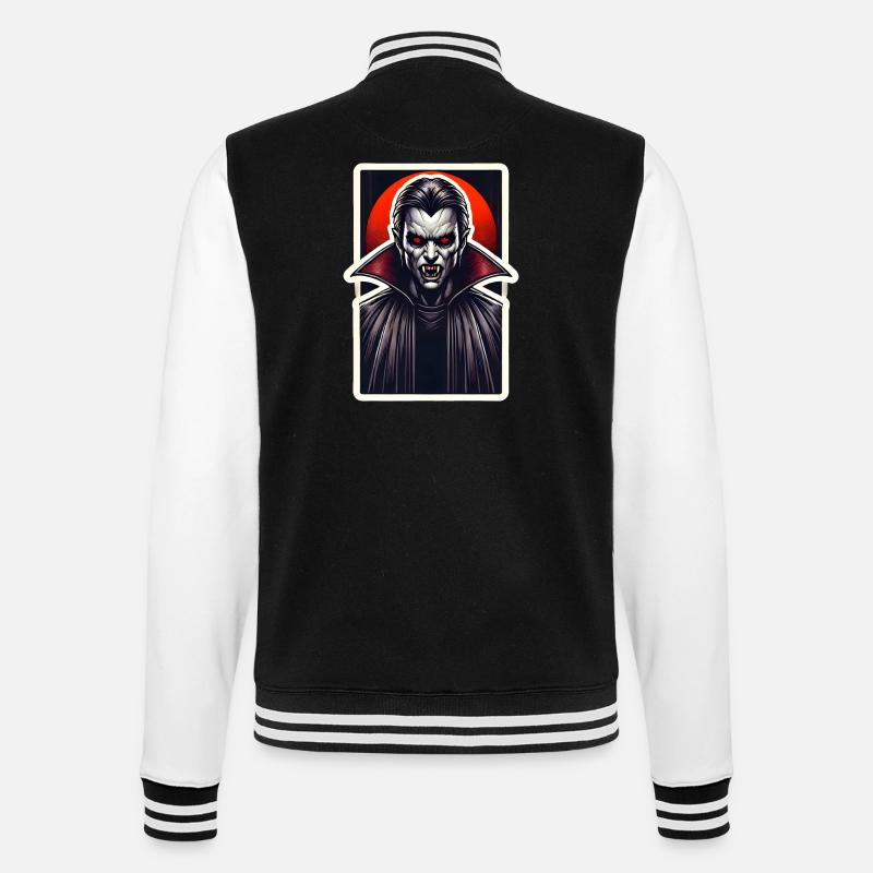 Blutsauger - College-Sweatjacke - Schwarz/Weiß