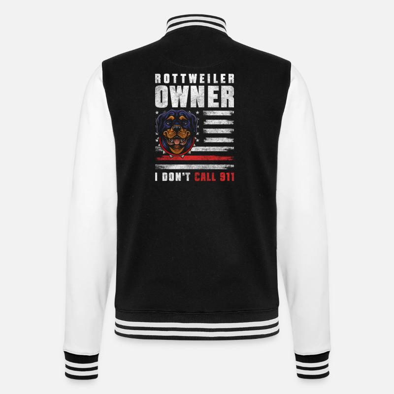 Dog Loyal Master Walk - College Sweat Jacket - black/white