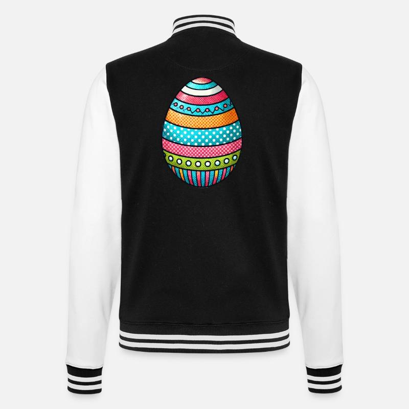 Egg Easter Egg - College Sweat Jacket - black/white