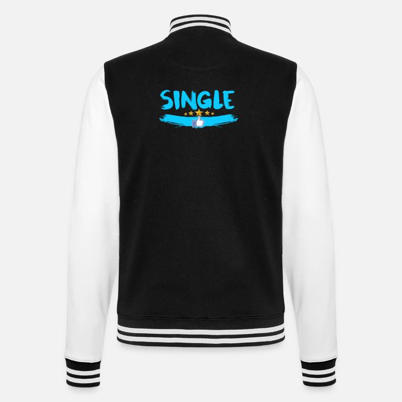 Single Status Celebration Tee - College Sweat Jacket - black/white