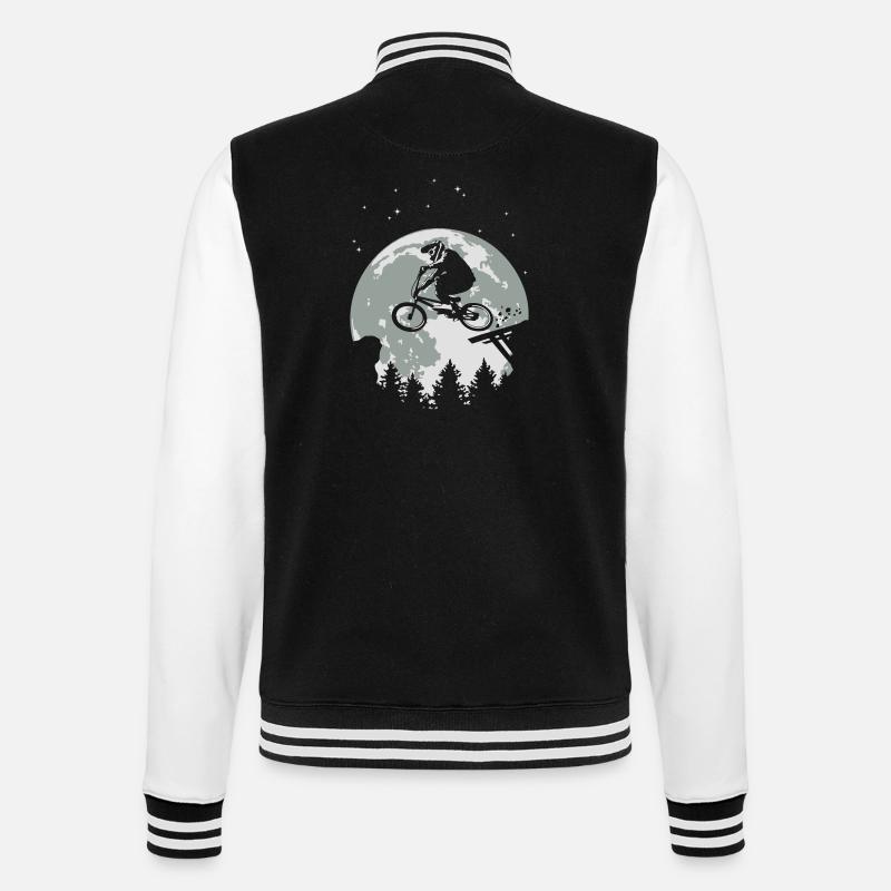 Full moon and BMX flex - College Sweat Jacket - black/white
