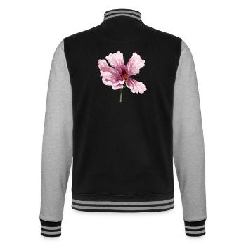 fleur rose - Veste Teddy - noir/gris chiné - Dos - Marisol (170cm)