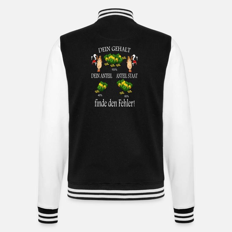 Finde den Fehler ! - College-Sweatjacke - Schwarz/Weiß