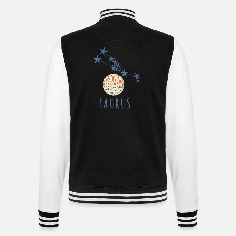 Das Sternbild Stier - College-Sweatjacke - Schwarz/Weiß