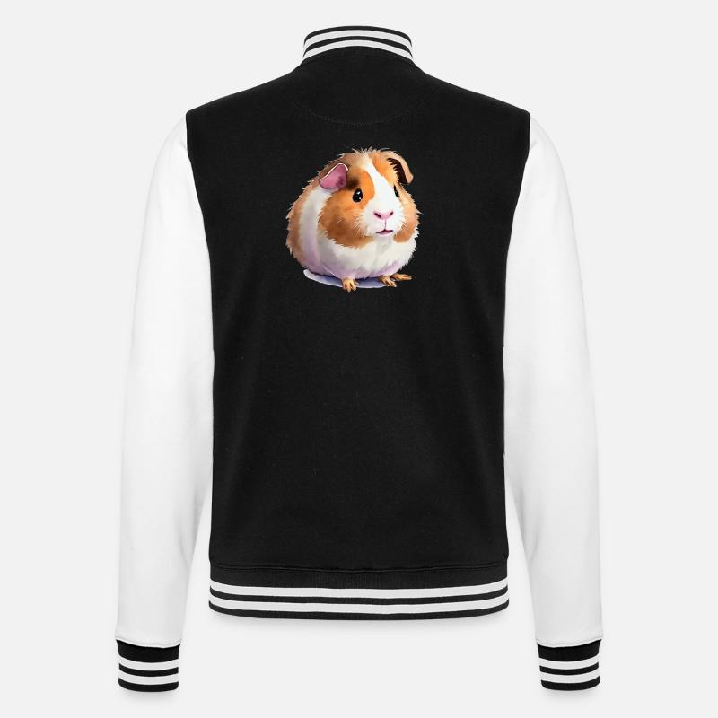 Cochon d’Inde mignon - Veste Teddy - noir/blanc