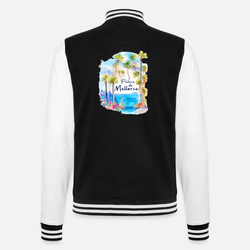 Palma de Mallorca - College-Sweatjacke - Schwarz/Weiß