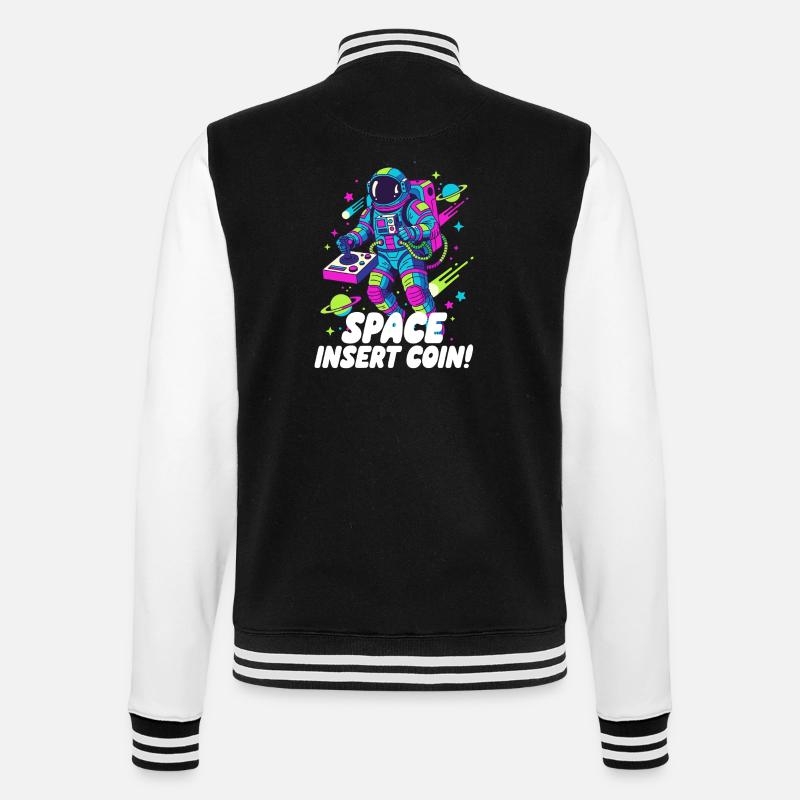 Pièce d’insertion spatiale - Veste Teddy - noir/blanc