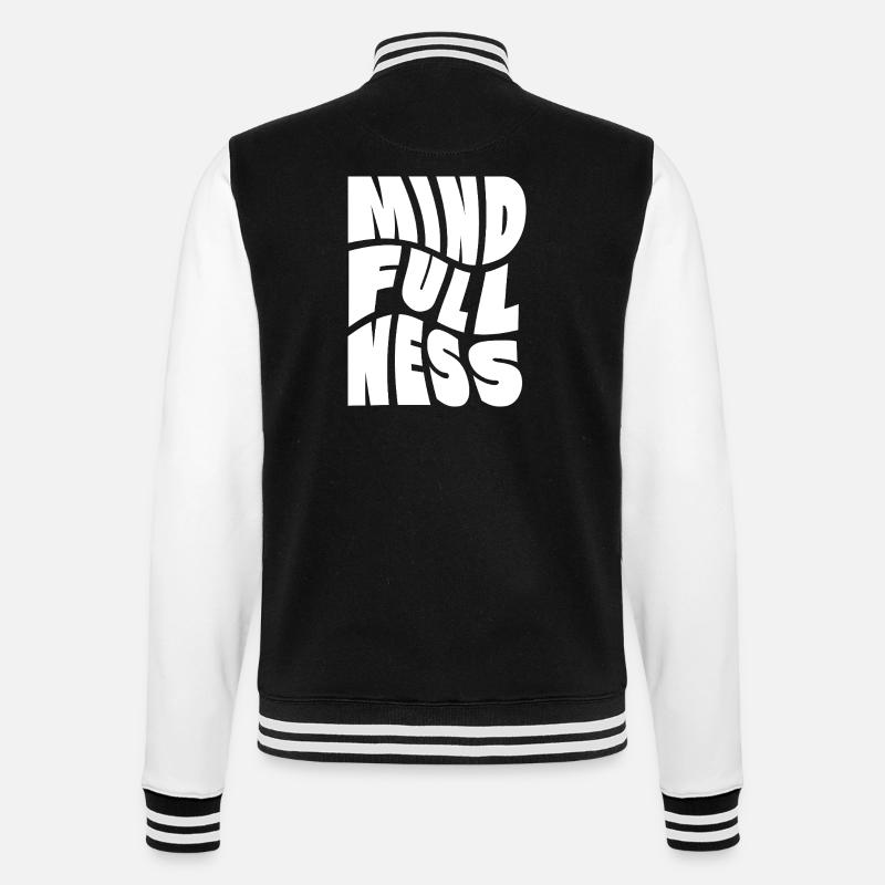 Conception typographique Mindfullness - Veste Teddy - noir/blanc