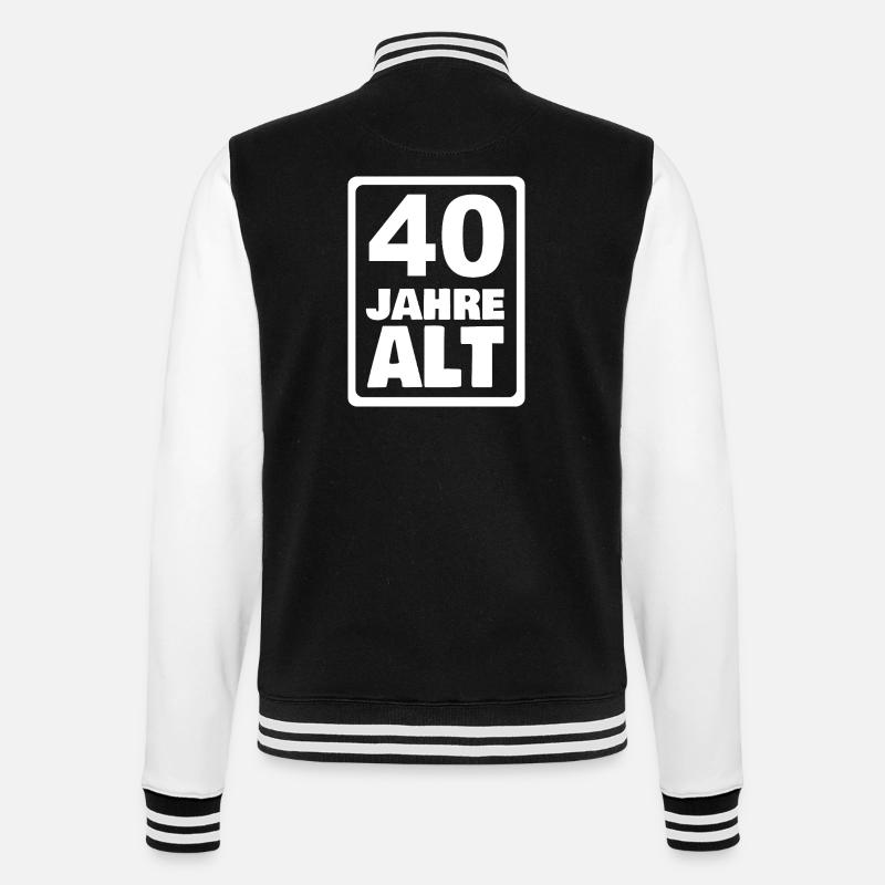 40 - College Sweat Jacket - black/white
