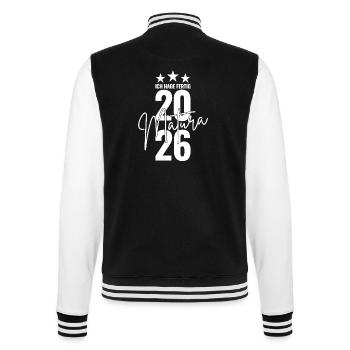 Matura 2026 Ich habe fertig - College-Sweatjacke - Schwarz/Weiß - Hinten - Marisol (170cm)
