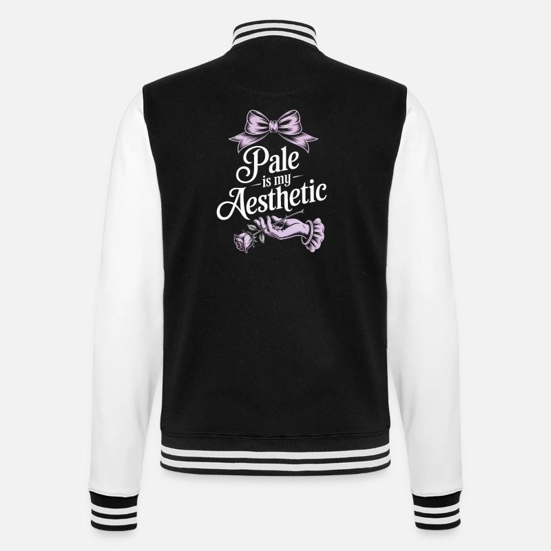 Rose Bow Esthétique Pâle - Veste Teddy - noir/blanc