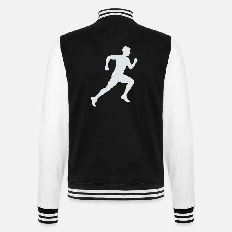 Sprint de silhouette en course - Veste Teddy - noir/blanc