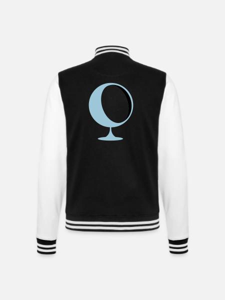 retro lounge chair eames panton - College Sweat Jacket - black/white
