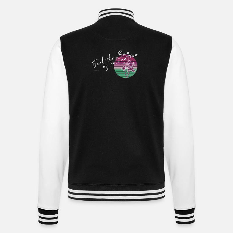 Feel the Sun - College-Sweatjacke - Schwarz/Weiß