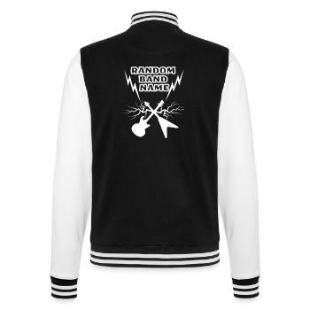 BAND SHIRT 2 random band name - College-Sweatjacke - Schwarz/Weiß - Hinten - Marisol (170cm)