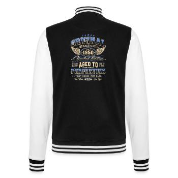 Original 1950 Jahrgang geboren Geburtstag Geschenk - College-Sweatjacke - Schwarz/Weiß - Hinten - Marisol (170cm)