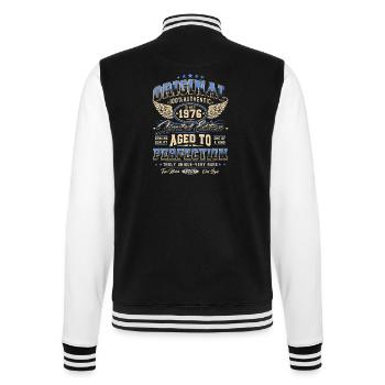 Original 1976 Jahrgang geboren Geburtstag Geschenk - College-Sweatjacke - Schwarz/Weiß - Hinten - Marisol (170cm)