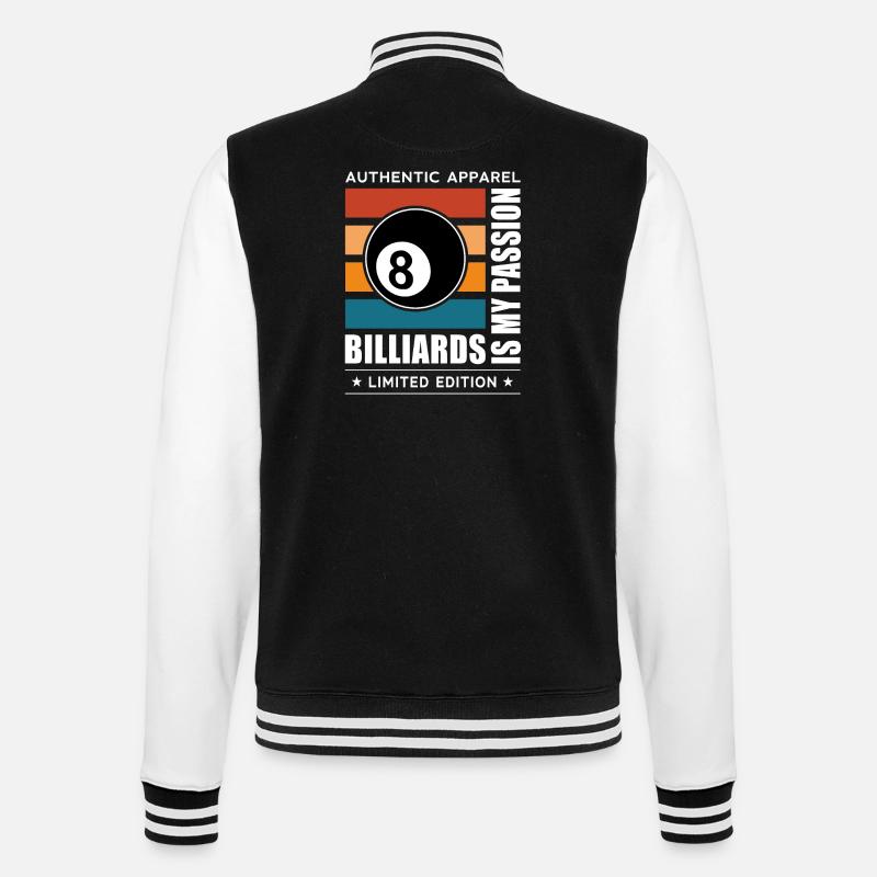 Billards - College-Sweatjacke - Schwarz/Weiß