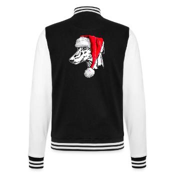 Santa GALGO ESPANOL Christmas Dogs Wilsigns - College Sweat Jacket - black/white - Back - Marisol (170cm)