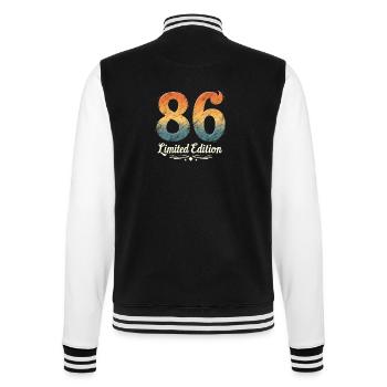 38 Jahre 1986 - 38. Geburtstag Mann Frau Geschenk - College-Sweatjacke - Schwarz/Weiß - Hinten - Marisol (170cm)