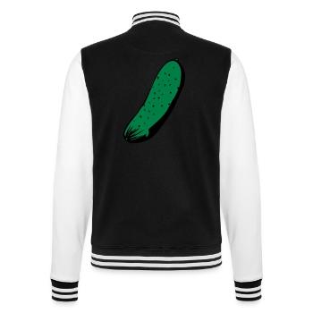 Gurke - College-Sweatjacke - Schwarz/Weiß - Hinten - Marisol (170cm)