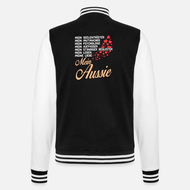 Aussie - Mein - College-Sweatjacke - Schwarz/Weiß