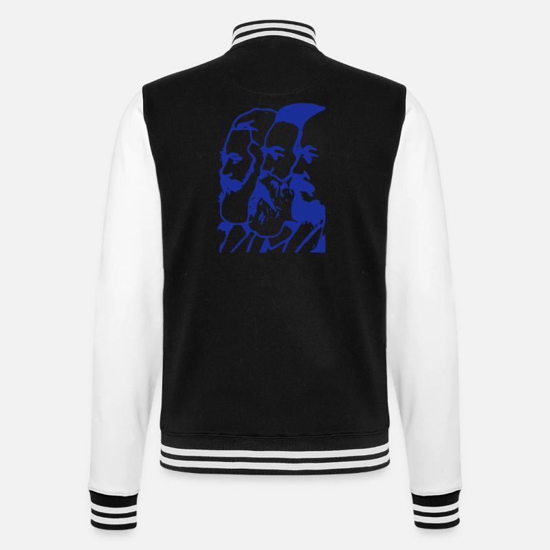 marx / engels / lenin - College Sweat Jacket - black/white