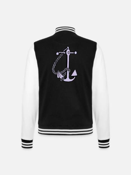anchor - anker - College-Sweatjacke - Schwarz/Weiß
