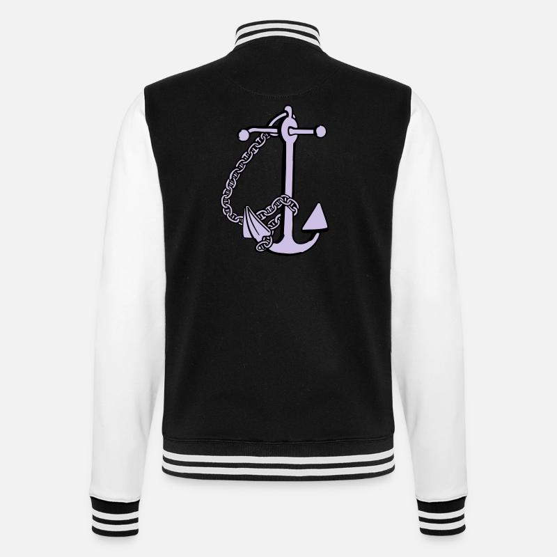 anchor - anker - College-Sweatjacke - Schwarz/Weiß