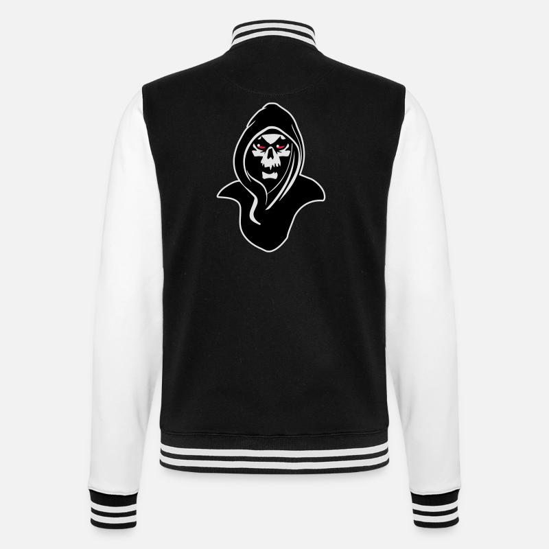 mort capot - Veste Teddy - noir/blanc