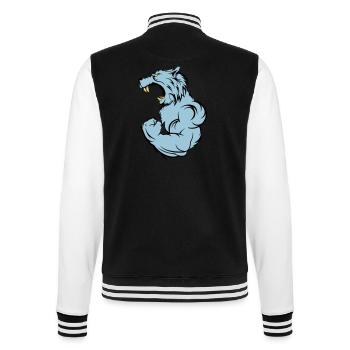 wolf_beast_2 - College-Sweatjacke - Schwarz/Weiß - Hinten - Marisol (170cm)