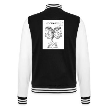 Zwilling - College-Sweatjacke - Schwarz/Weiß - Hinten - Marisol (170cm)