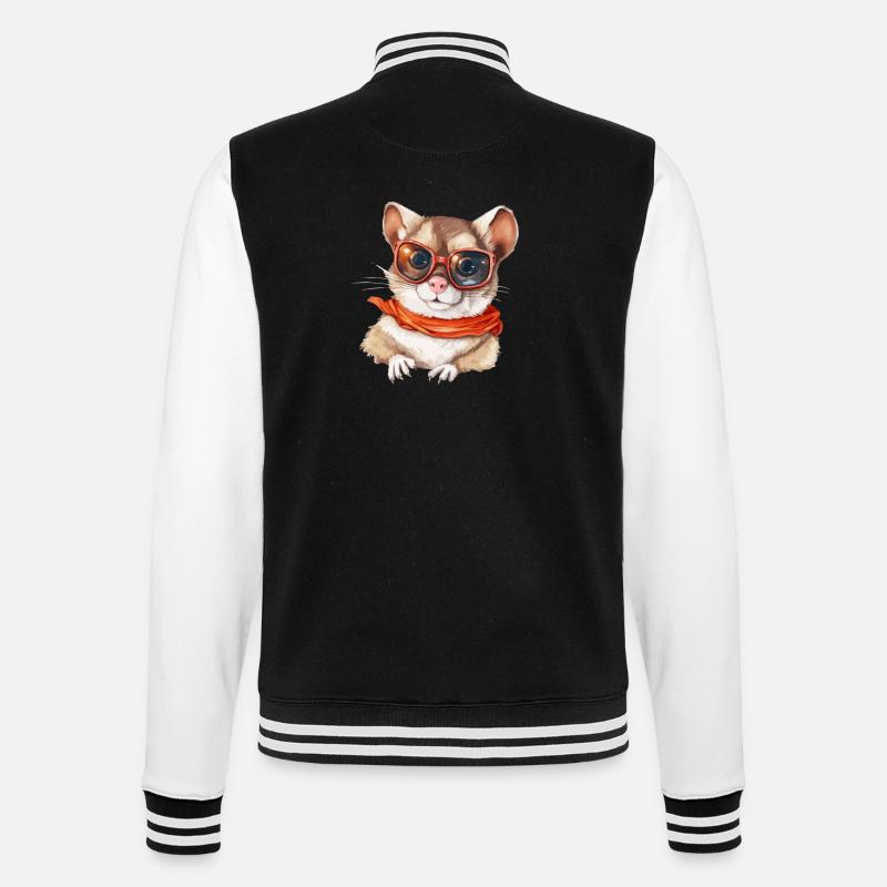 Lilo l'écureuil à lunettes - Veste Teddy - noir/blanc