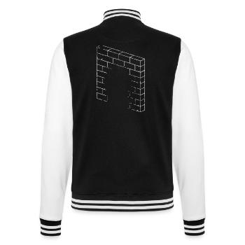 Kaputte Mauer - College-Sweatjacke - Schwarz/Weiß - Hinten - Marisol (170cm)