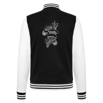 Pilzlinienkunst - College-Sweatjacke - Schwarz/Weiß - Hinten - Marisol (170cm)