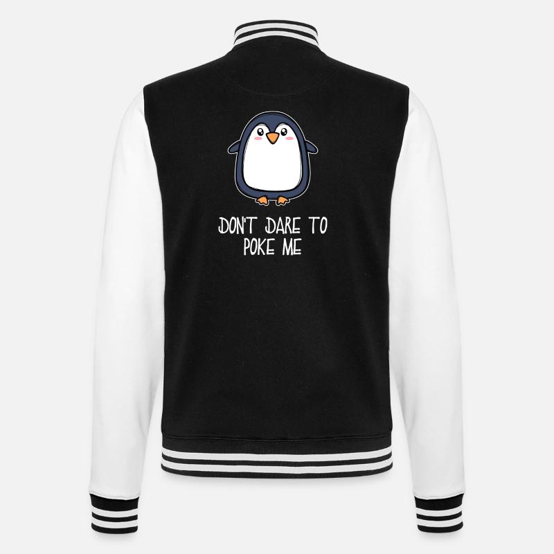 Antarktis Tier süß Pinguin Seevogel Statement - College-Sweatjacke - Schwarz/Weiß