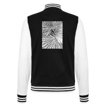 Palm trees - College Sweat Jacket - black/white - Back - Marisol (170cm)