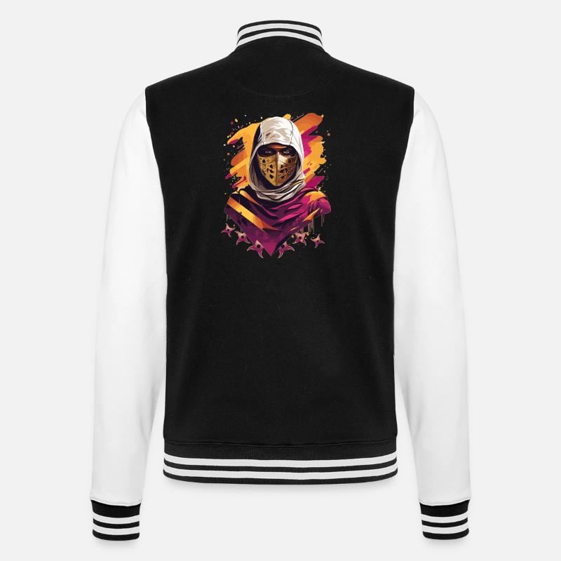 Ninja Samurai Krieger - College-Sweatjacke - Schwarz/Weiß
