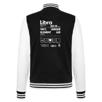 Waage Air Sternzeichen Fusion - College-Sweatjacke - Schwarz/Weiß - Hinten - Marisol (170cm)