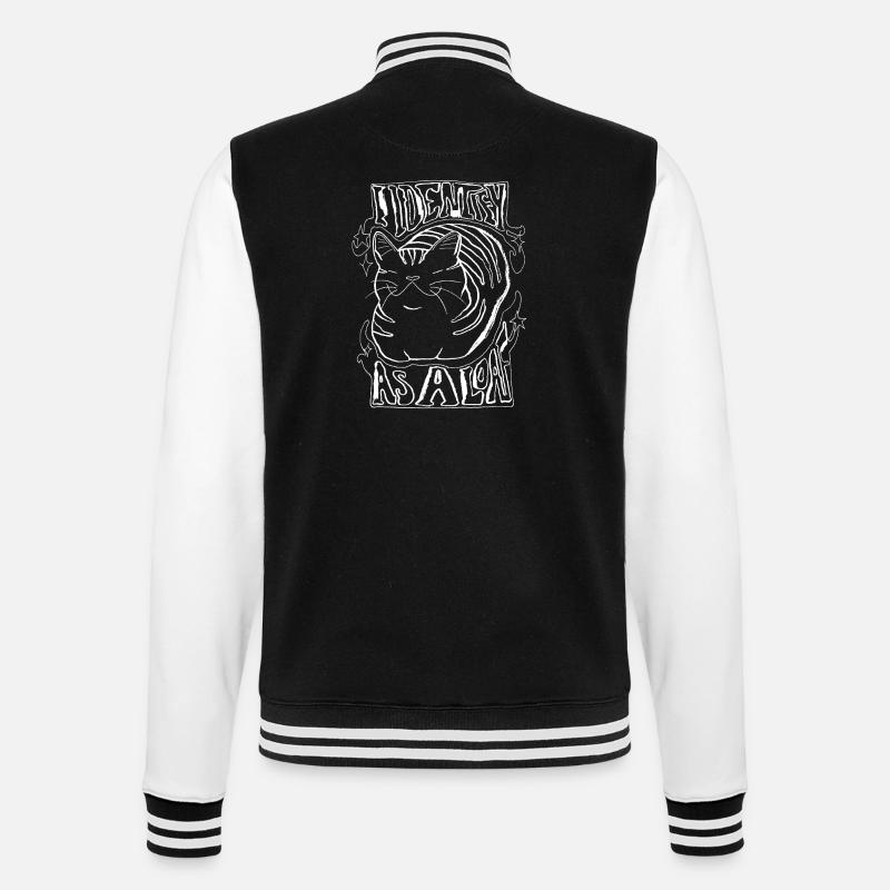 I IDENTIFY AS A LOAF - College Sweat Jacket - black/white