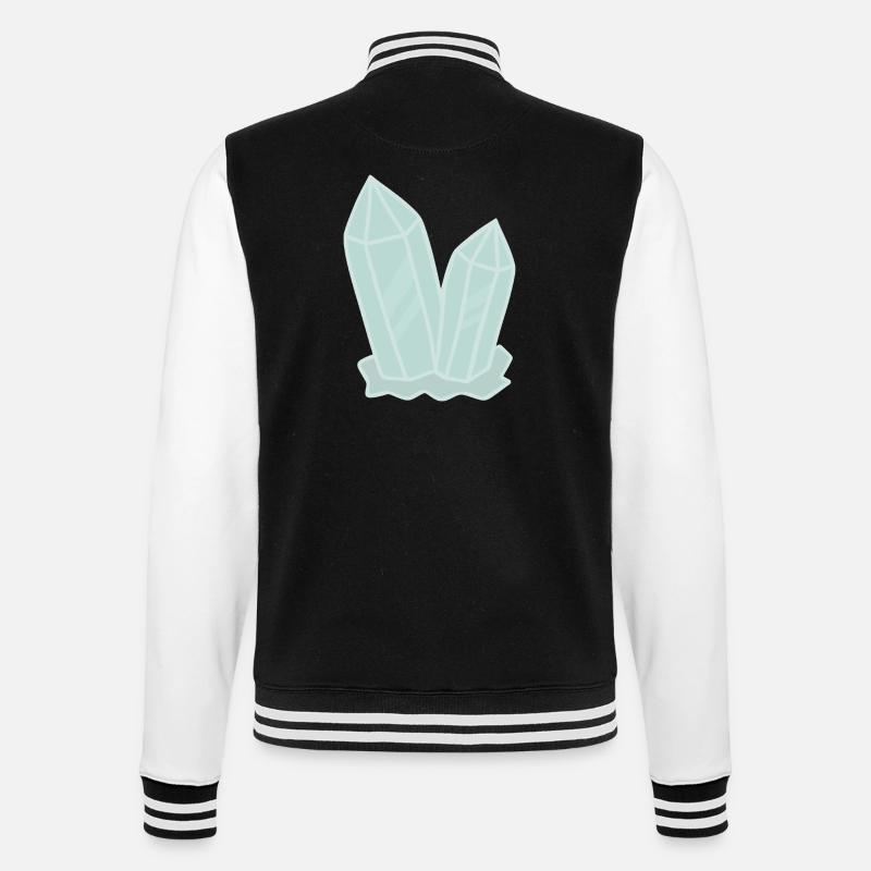 Illustration de géode d’amas de cristal - Veste Teddy - noir/blanc