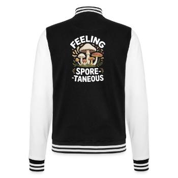 Sentiment sporé-tanéeux Drôle de mycologie - Veste Teddy - noir/blanc - Dos - Marisol (170cm)