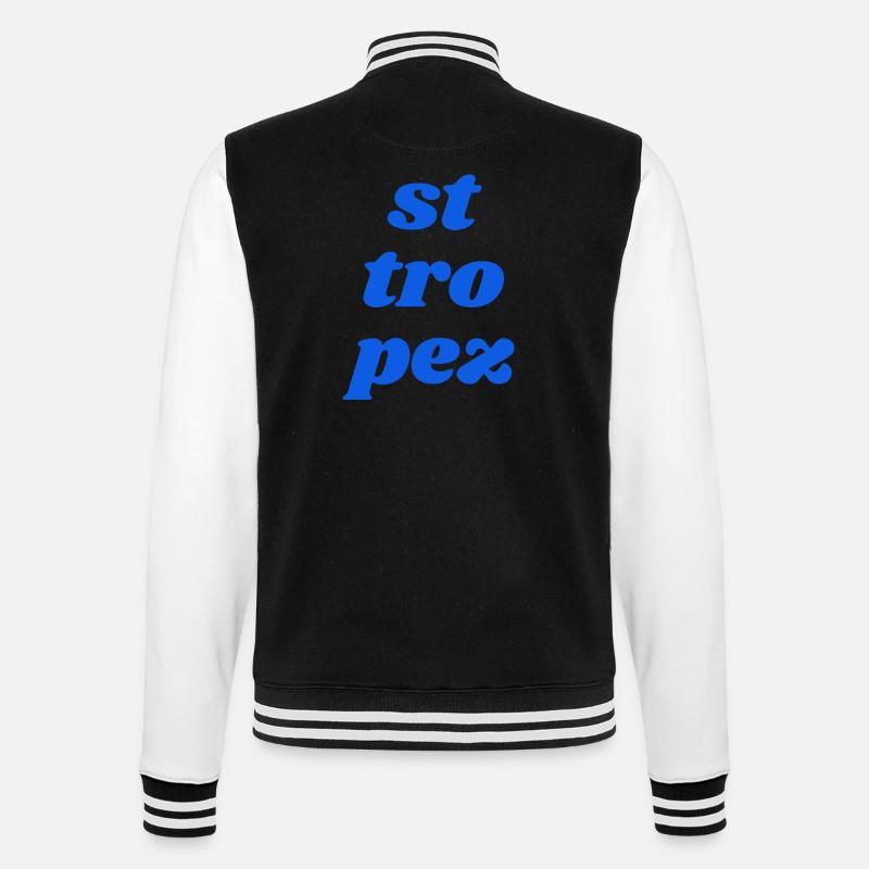st tro pez - College-Sweatjacke - Schwarz/Weiß