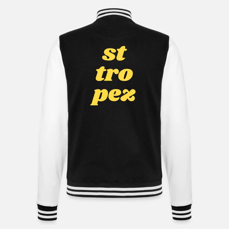 St Tro Pez - College Sweat Jacket - black/white