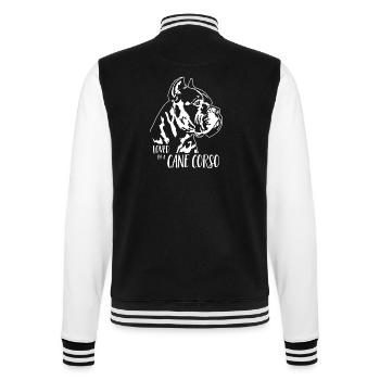 Aimé par un chien Cane Corso Dog Wilsigns - Veste Teddy - noir/blanc - Dos - Marisol (170cm)