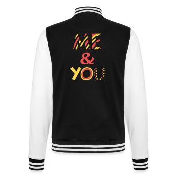 Me and You Schrift - College-Sweatjacke - Schwarz/Weiß - Hinten - Marisol (170cm)
