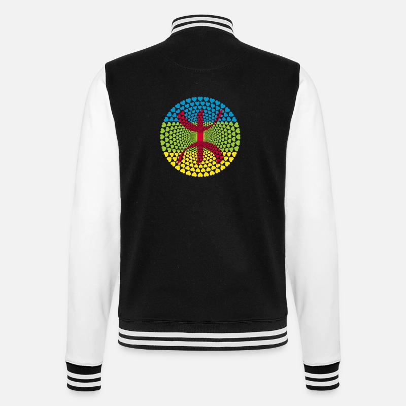 Berbère Maroc Maroc de Amazigh Tamazight - Veste Teddy - noir/blanc