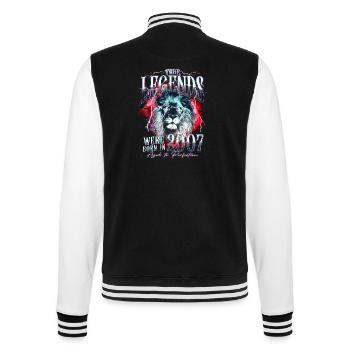 Legenden wurden 2007 geboren - College-Sweatjacke - Schwarz/Weiß - Hinten - Marisol (170cm)