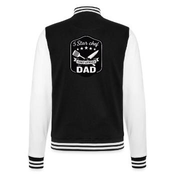 5 Star Chef Dad - Family Chef Design - College Sweat Jacket - black/white - Back - Marisol (170cm)