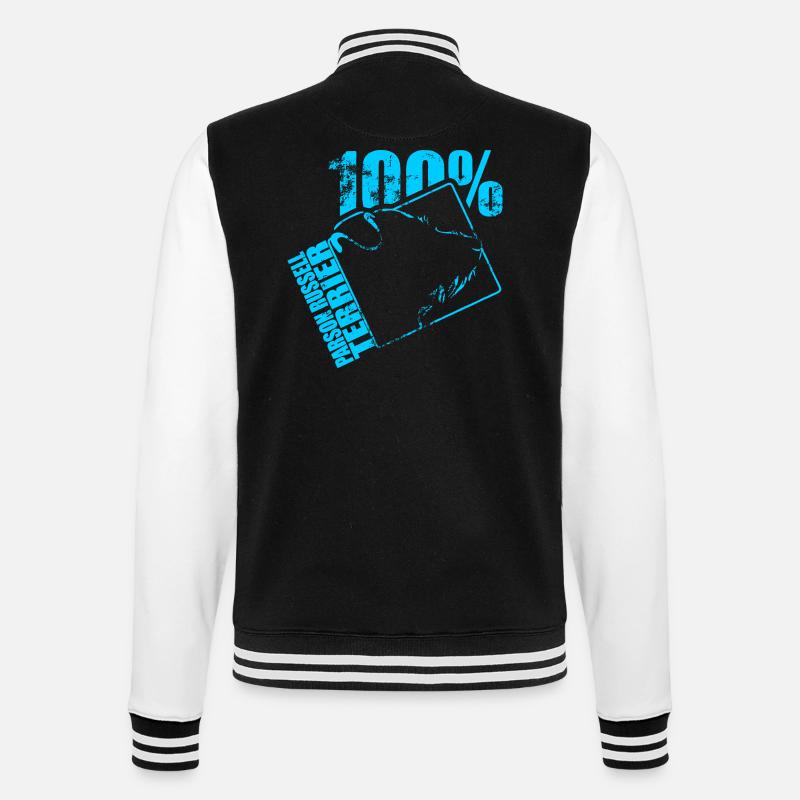 PARSON RUSSELL TERRIER 100 - College-Sweatjacke - Schwarz/Weiß